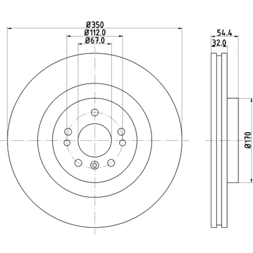Brzdový kotúč 8DD 355 126-321 /HELLA/ - obr. 3