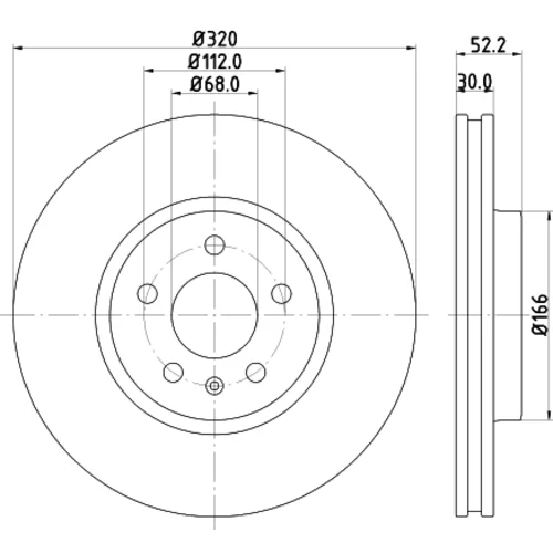 Brzdový kotúč 8DD 355 128-721 /HELLA/ - obr. 3