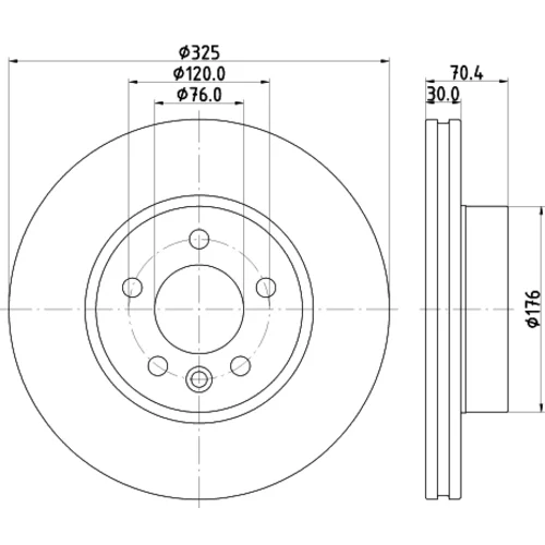 Brzdový kotúč 8DD 355 132-211 /HELLA/ - obr. 3