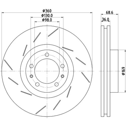 Brzdový kotúč 8DD 355 133-631 /HELLA/ - obr. 3