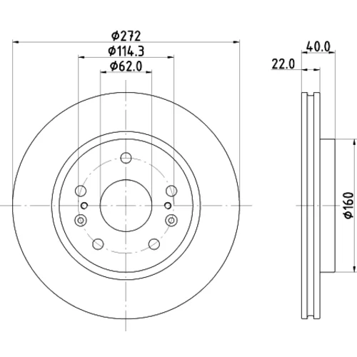 Brzdový kotúč 8DD 355 134-651 /HELLA/ - obr. 3