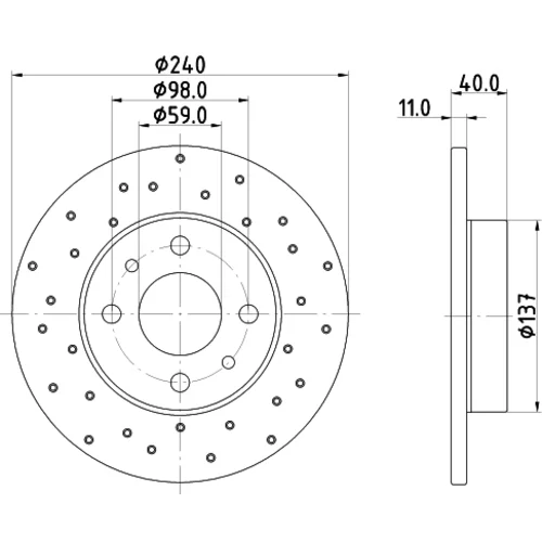 Brzdový kotúč 8DD 355 134-891 /HELLA/ - obr. 3
