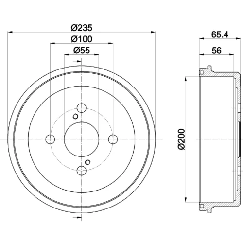Brzdový bubon 8DT 355 301-501 /HELLA/ - obr. 3