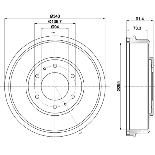 Brzdový bubon 8DT 355 301-821 /HELLA/ - obr. 3