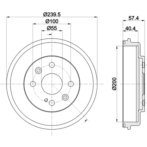 Brzdový bubon 8DT 355 302-491 /HELLA/ - obr. 3