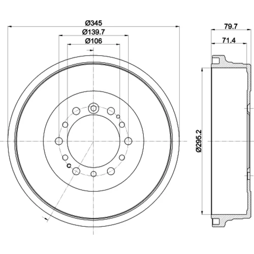 Brzdový bubon 8DT 355 302-971 /HELLA/ - obr. 3