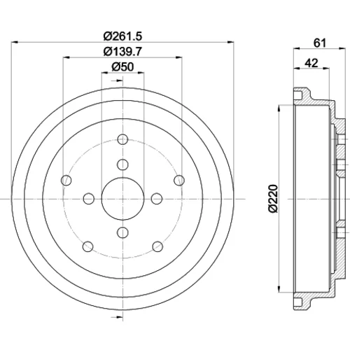 Brzdový bubon 8DT 355 302-981 /HELLA/ - obr. 3
