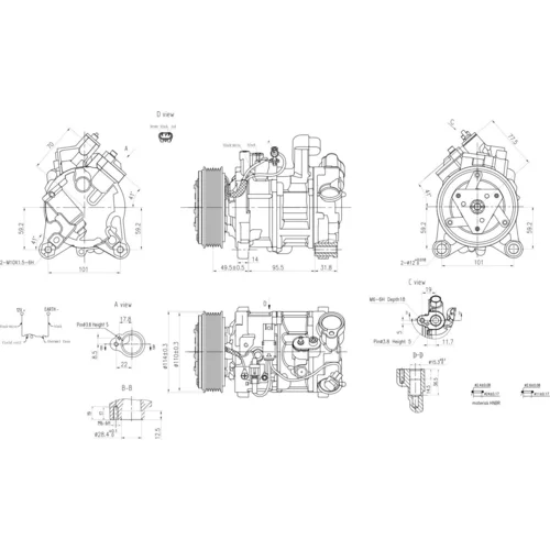 Kompresor klimatizácie 8FK 366 200-621 /HELLA/ - obr. 5