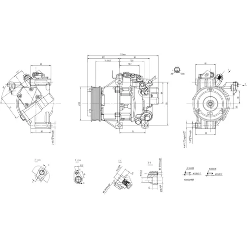 Kompresor klimatizácie 8FK 366 200-711 /HELLA/ - obr. 5