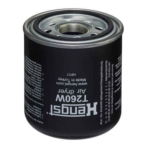 Vysúšacie púzdro vzduchu pre pneumatický systém HENGST FILTER T260W