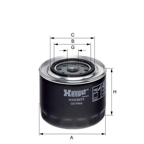 Olejový filter HENGST FILTER H40W01
