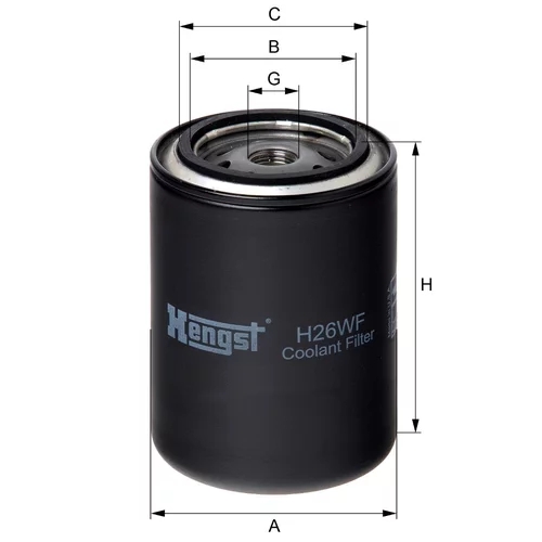 Filter chladiva HENGST FILTER H26WF