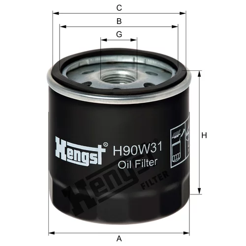 Olejový filter HENGST FILTER H90W31