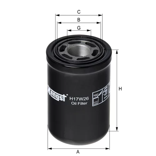 Hydraulický filter automatickej prevodovky HENGST FILTER H17W26