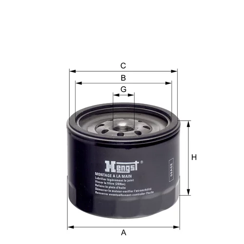 Olejový filter HENGST FILTER H96W
