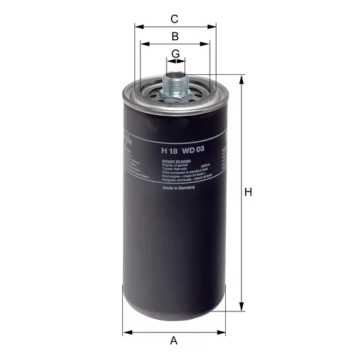 Hydraulický filter automatickej prevodovky HENGST FILTER H18WD03