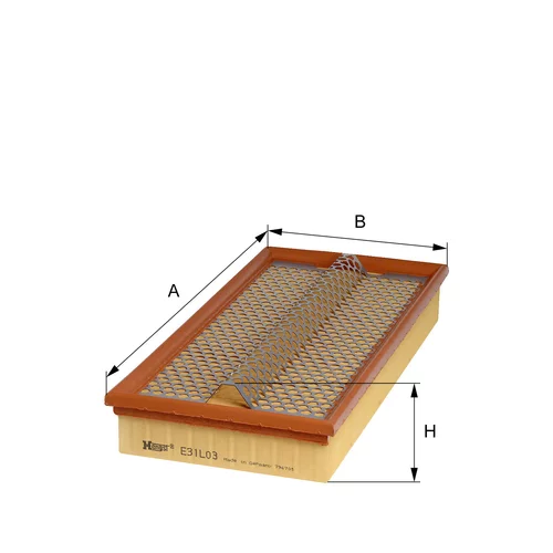 Vzduchový filter HENGST FILTER E31L03