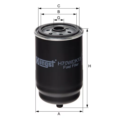 Palivový filter HENGST FILTER H70WDK13