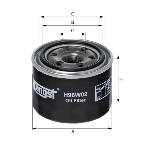 Olejový filter HENGST FILTER H96W02