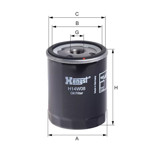 Olejový filter HENGST FILTER H14W08