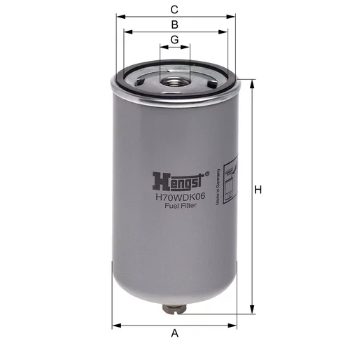 Palivový filter HENGST FILTER H70WDK06