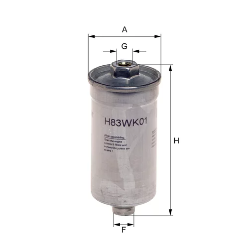 Palivový filter HENGST FILTER H83WK01