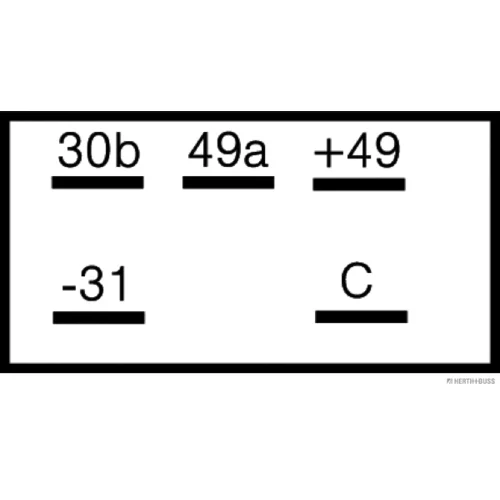 Prerušovač smerových svetiel HERTH+BUSS ELPARTS 75605135 (HERTH+BUSS ELPARTS) - obr. 1