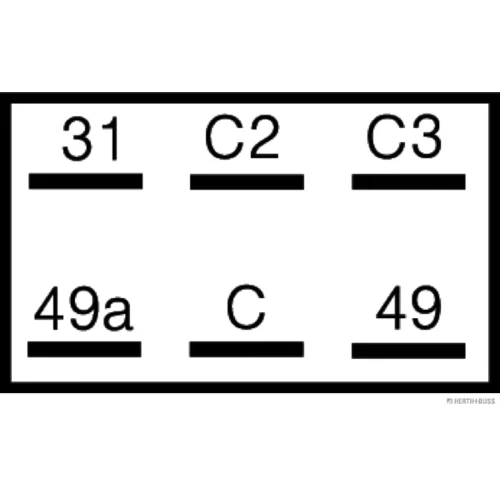 Prerušovač smerových svetiel HERTH+BUSS ELPARTS 75605146 (HERTH+BUSS ELPARTS) - obr. 1