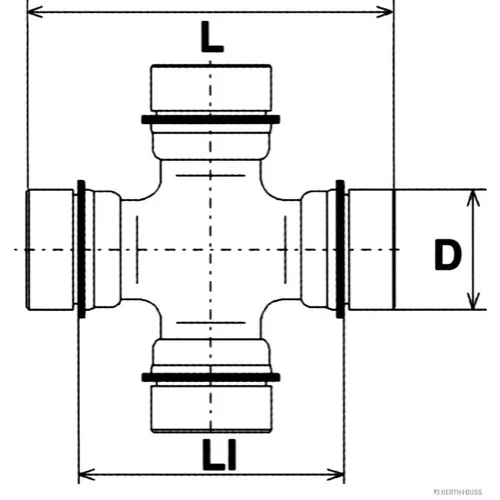 Kĺbový hriadeľ HERTH+BUSS JAKOPARTS J2925000 (HERTH+BUSS JAKOPARTS) - obr. 2