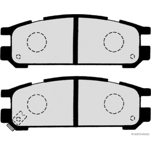 Sada brzdových platničiek kotúčovej brzdy HERTH+BUSS JAKOPARTS J3617001 (HERTH+BUSS JAKOPARTS) - obr. 2