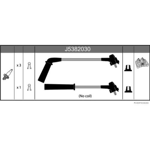 Sada zapaľovacích káblov HERTH+BUSS JAKOPARTS J5382030 (HERTH+BUSS JAKOPARTS) - obr. 2