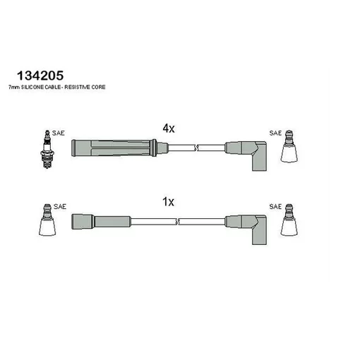 Sada zapaľovacích káblov HITACHI - HÜCO 134205