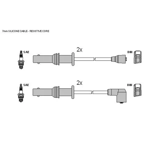 Sada zapaľovacích káblov 134847 (HITACHI - HÜCO) - obr. 3