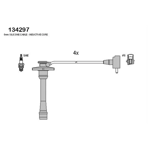 Sada zapaľovacích káblov 134297 (HITACHI - HÜCO)