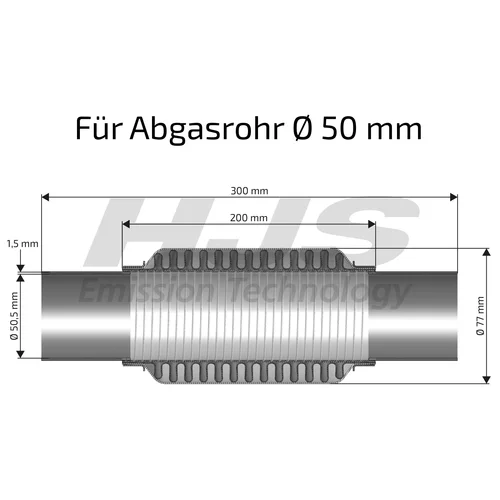 Pružný diel výfuku 83 00 8416 /HJS/ - obr. 1