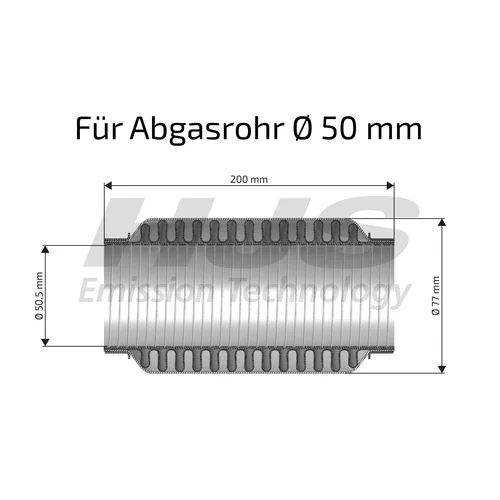 Pružný diel výfuku 83 00 8501 /HJS/ - obr. 1