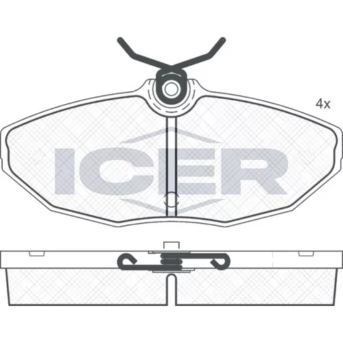 Sada brzdových platničiek kotúčovej brzdy ICER 181546