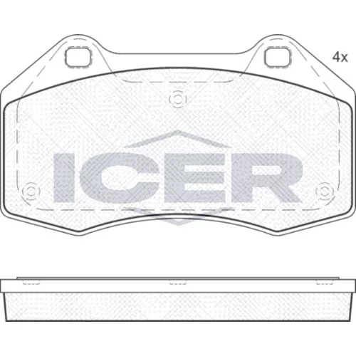 Sada brzdových platničiek kotúčovej brzdy ICER 181679