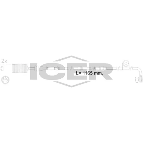 Výstražný kontakt opotrebenia brzdového obloženia ICER 610604 E C