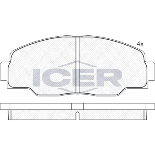 Sada brzdových platničiek kotúčovej brzdy ICER 141008