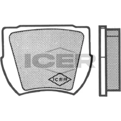 Sada brzdových platničiek kotúčovej brzdy ICER 180005