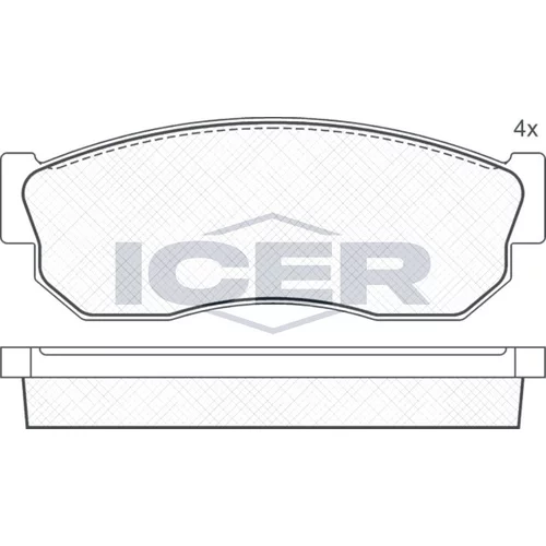 Sada brzdových platničiek kotúčovej brzdy ICER 180409