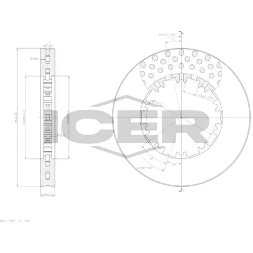 Brzdový kotúč ICER 78CV0011-1