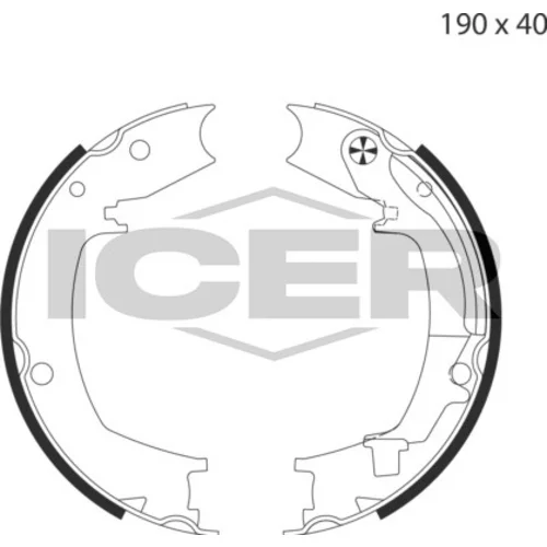 Sada brzd. čeľustí parkov. brzdy ICER 79PB4043 C