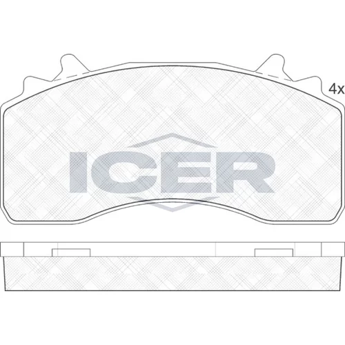 Sada brzdových platničiek kotúčovej brzdy ICER 152154