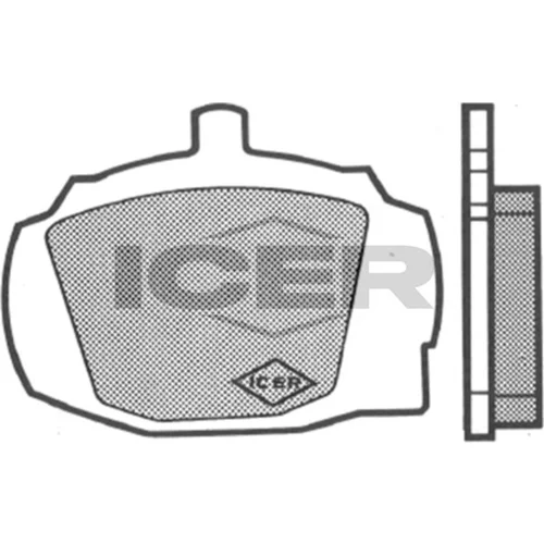 Sada brzdových platničiek kotúčovej brzdy ICER 180071