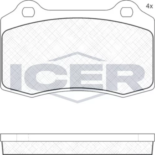 Sada brzdových platničiek kotúčovej brzdy ICER 181447