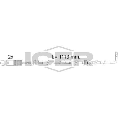 Výstražný kontakt opotrebenia brzdového obloženia ICER 610299 E C