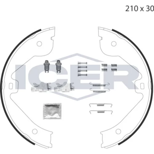 Sada brzd. čeľustí parkov. brzdy ICER 79PB4028 C
