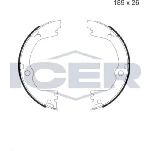 Sada brzd. čeľustí parkov. brzdy ICER 79PB4056 C